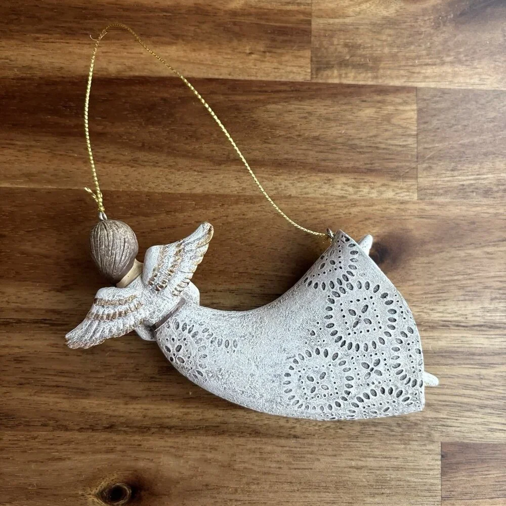 Hanging In Loving Memory Angel Figure Brown Hair‎ Decor Gift